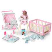 Little Bitty Baby™ Layette & High Chair Set for 7.75-inch Dolls V4