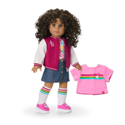 Truly Me™ 18-inch Doll #132 with curly dark-brown hair S5