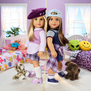 Nicki’s™ Bed & Animal-Print Bedding Set for 18-inch Dolls (Historical Characters) C8