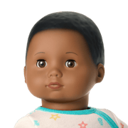 Bitty Baby® Doll #1 with black hair in Pastel Blue G4
