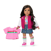 Truly Me™ 18-inch Doll #108 with curly black-brown hair F8