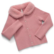 American Girl® x Janie and Jack Rosy Ribbed Cardigan for Girls L3