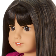 Truly Me™ 18-inch Doll #130 with straight black-brown hair Y1