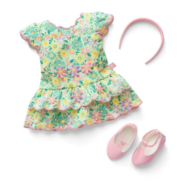 Pastel Petals Dress for 18-inch Dolls Q5
