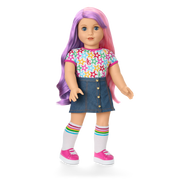 Truly Me™ 18-inch Doll #116 with wavy purple-and-pink hair V7