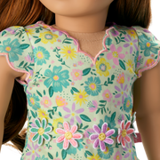 Pastel Petals Dress for 18-inch Dolls Q5
