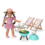 Raquel's™ Beach Chairs & Barbecue Set for 18-inch Dolls (Girl of the Year™ 2026) D7
