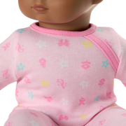 Bitty Baby® Doll #1 with black hair in Pastel Pink J2