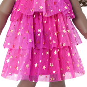 Pink Party-Ready Dress for 18-inch Dolls V5