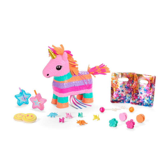 Unicorn Piñata & Party Accessories for 18-inch Dolls E5