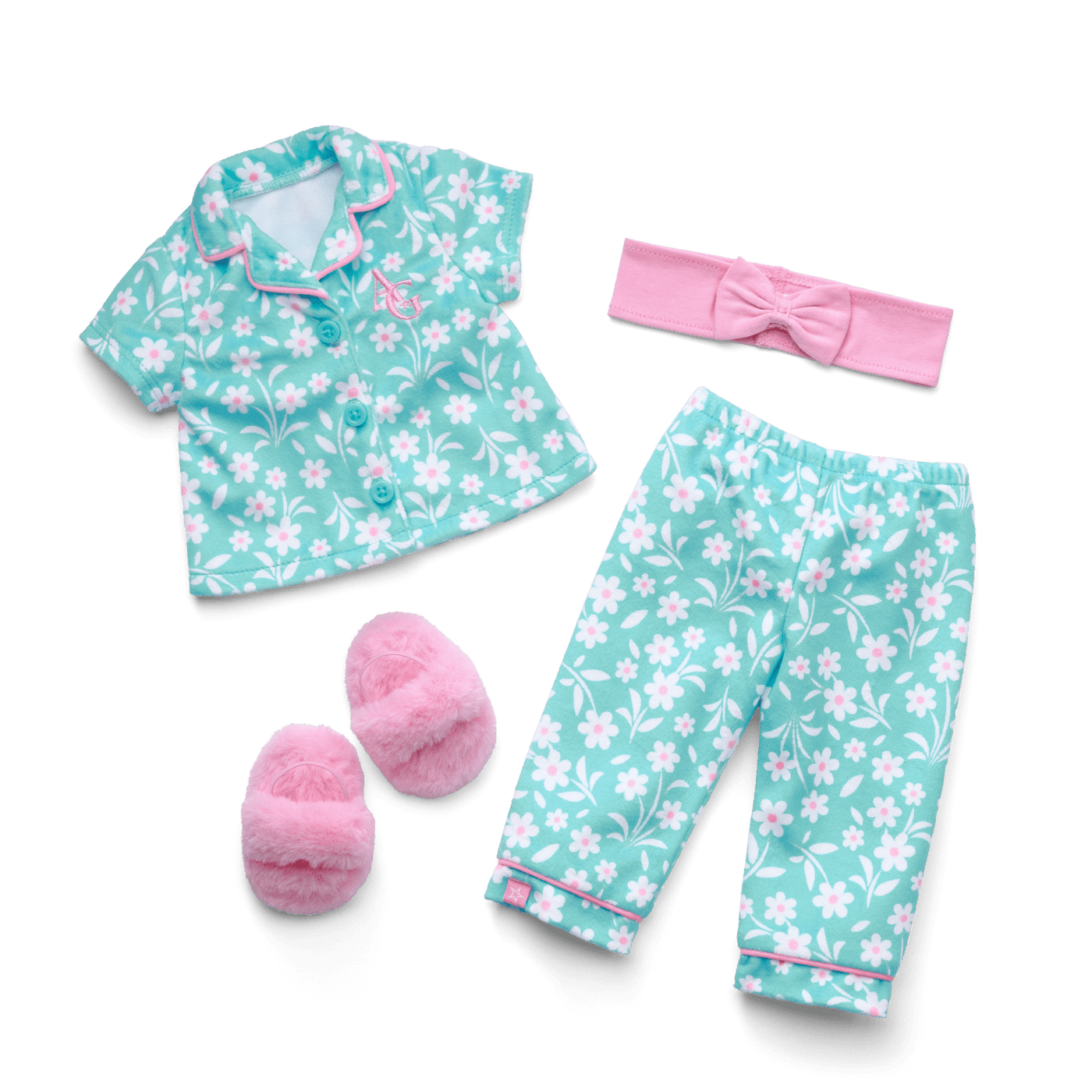 Flower Fun PJs for 18-inch Dolls U0
