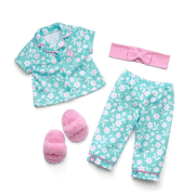 Flower Fun PJs for 18-inch Dolls U0