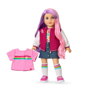 Truly Me™ 18-inch Doll #116 with wavy purple-and-pink hair V7