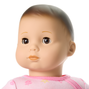 Bitty Baby® Doll #2 with brown hair in Pastel Pink Z8