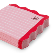 American Girl™ x Bonjour Fête Pink Pinstripe Small Napkins (Set of 20) U5