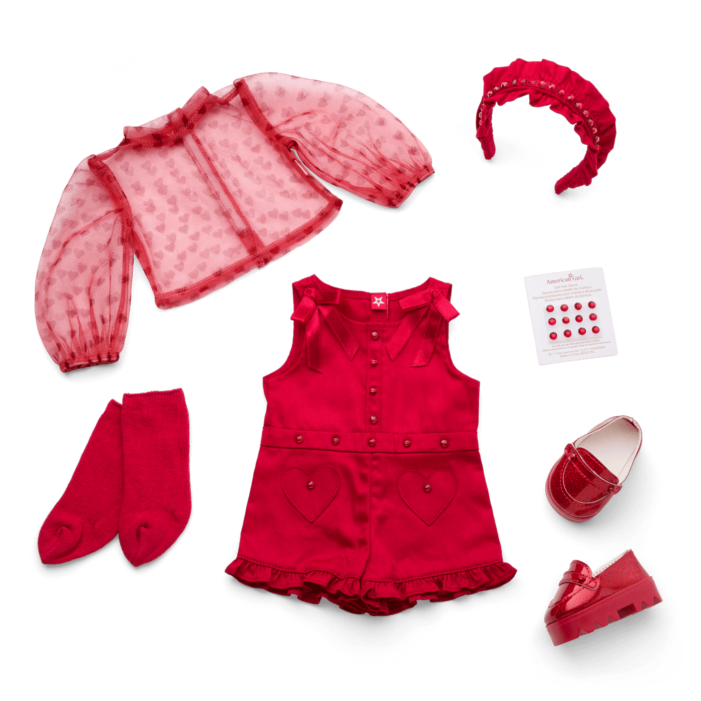 January Garnet Glam Outfit for 18-inch Dolls Z9