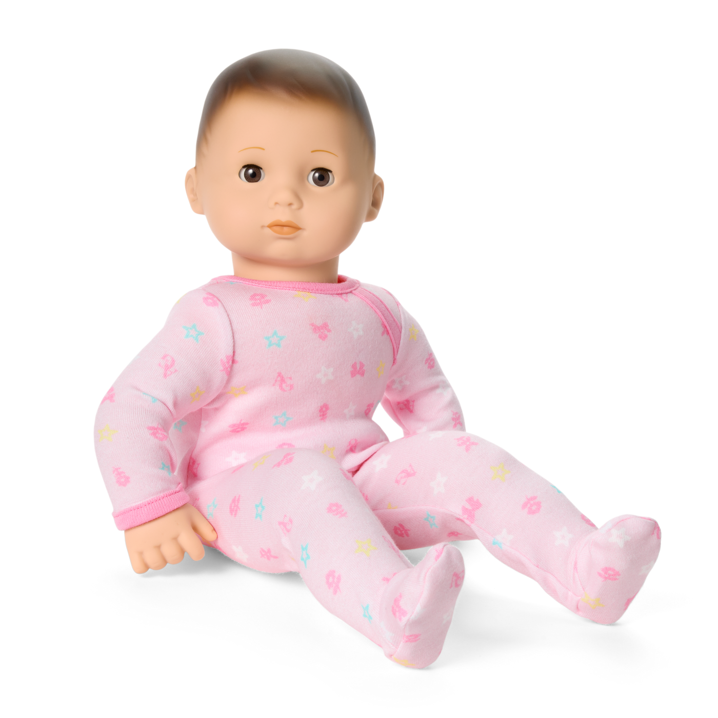 Bitty Baby® Doll #2 with brown hair in Pastel Pink Z8