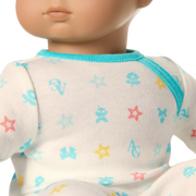Bitty Baby® Doll #5 with dark-brown hair in Pastel Blue A8