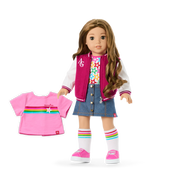 Truly Me™ 18-inch Doll #118 with curly caramel hair Z8