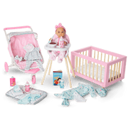Little Bitty Baby™ Layette & High Chair Set for 7.75-inch Dolls V4