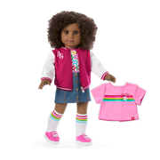 Truly Me™ 18-inch Doll #112 with curly dark-brown hair F2