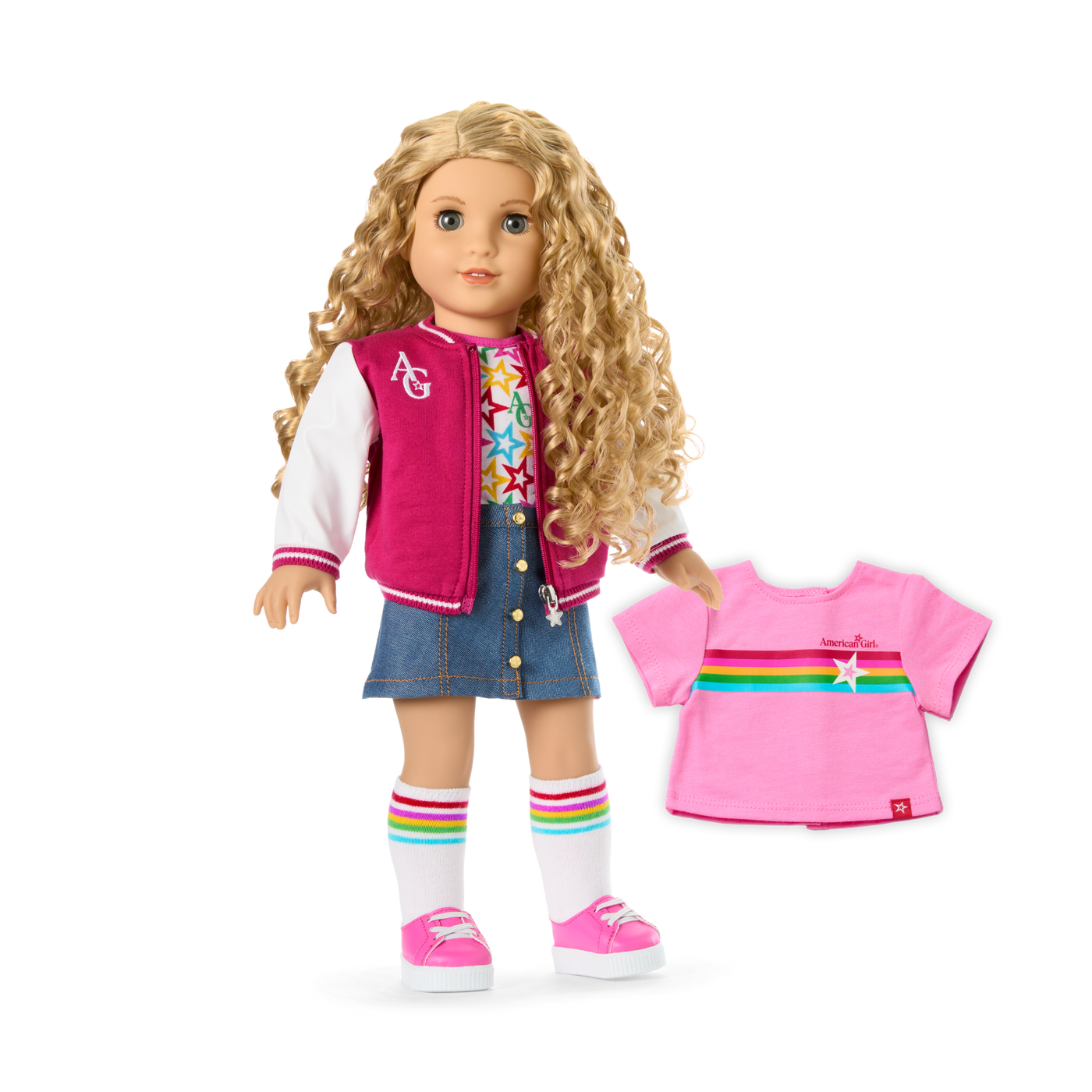 Truly Me™ 18-inch Doll #115 with curly blonde hair W8