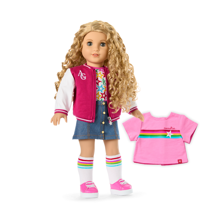 Truly Me™ 18-inch Doll #115 with curly blonde hair W8
