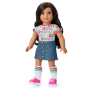 Truly Me™ 18-inch Doll #108 with curly black-brown hair F8