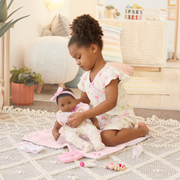 Bitty Baby® Doll #1 with black hair Care & Play Set O5