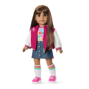 Truly Me™ 18-inch Doll #122 with straight dark-brown hair T3