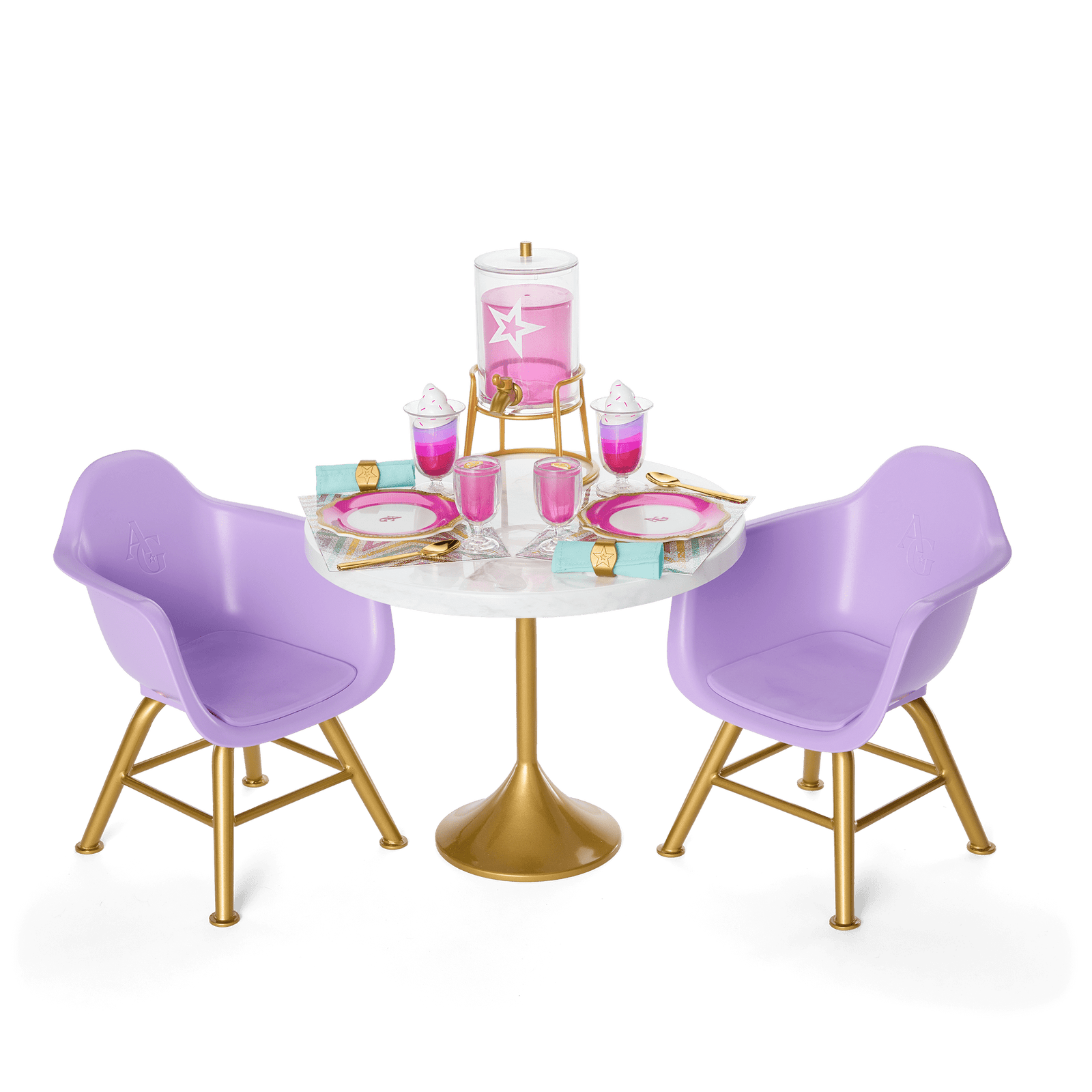 Kitchen Table for Two Set for 18-inch Dolls V1