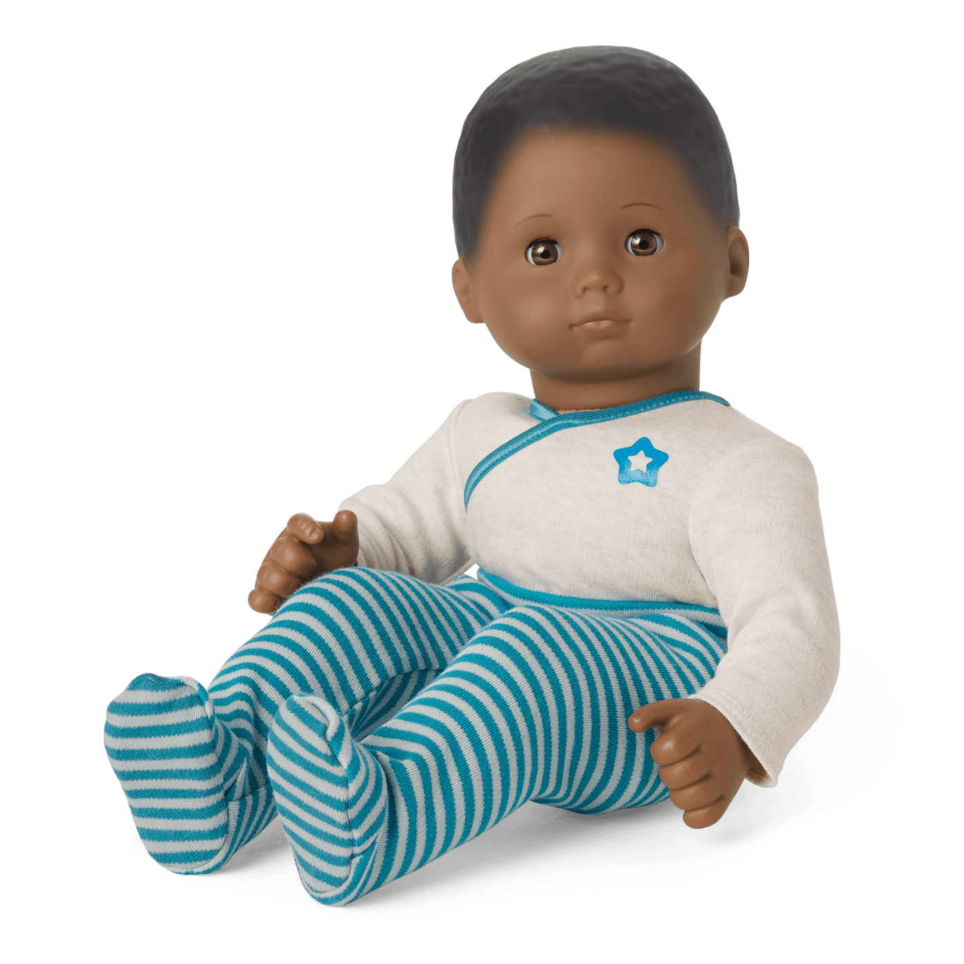 Bitty Baby® Doll #1 with black hair in Soft Blue I0