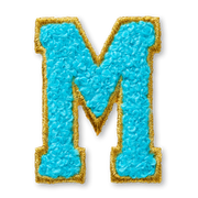 AG™ Letter M Stick-On Patch E1