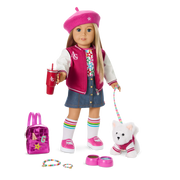 Truly Me™ 18-inch Doll #100 with straight layered blonde hair F4