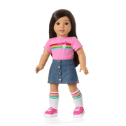 Truly Me™ 18-inch Doll #124 with straight black-brown hair Z3