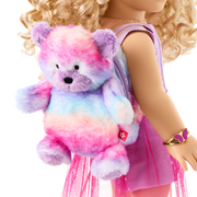 Colorful Teddy Bear Backpack & Accessory Set for 18-inch Dolls Y0