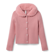 American Girl® x Janie and Jack Rosy Ribbed Cardigan for Girls L3