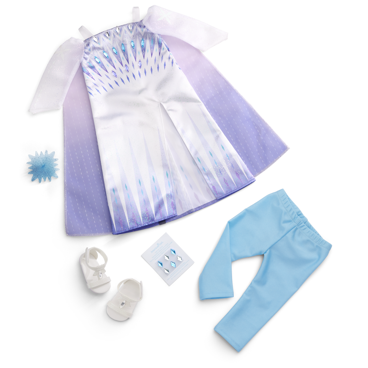 Disney Frozen Snow Queen Elsa Outfit & Accessories for 18-inch Dolls by American Girl® X4