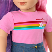 Truly Me™ 18-inch Doll #116 with wavy purple-and-pink hair G5