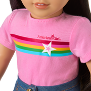 Truly Me™ 18-inch Doll #124 with straight black-brown hair Z3