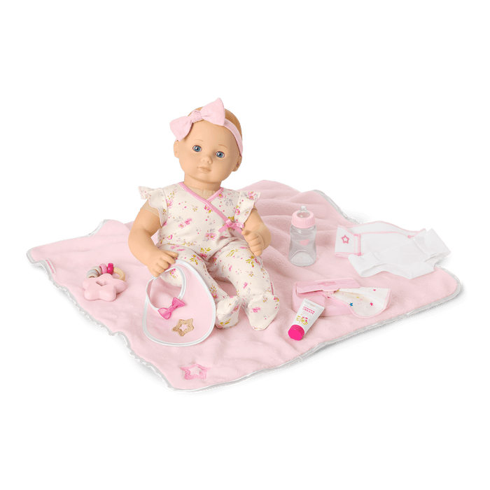 Bitty Baby® Doll #3 with blonde hair Care & Play Set G8