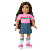 Truly Me™ 18-inch Doll #108 with curly black-brown hair F8