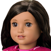 Truly Me™ 18-inch Doll #108 with curly black-brown hair F8