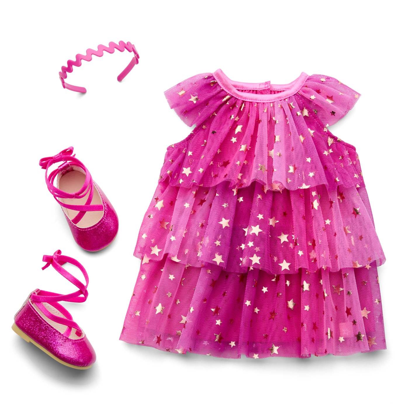 Pink Party-Ready Dress for 18-inch Dolls V5