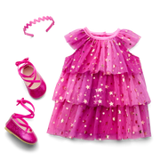 Pink Party-Ready Dress for 18-inch Dolls V5
