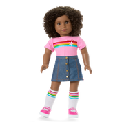 Truly Me™ 18-inch Doll #112 with curly dark-brown hair F2
