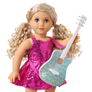 American Girl® x Megan Moroney Guitar & Mic Stand for 18-inch Dolls H3