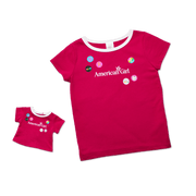 Matching AG™ Grin Pins Ringer Tee Set for Girls & 18-inch Dolls M2