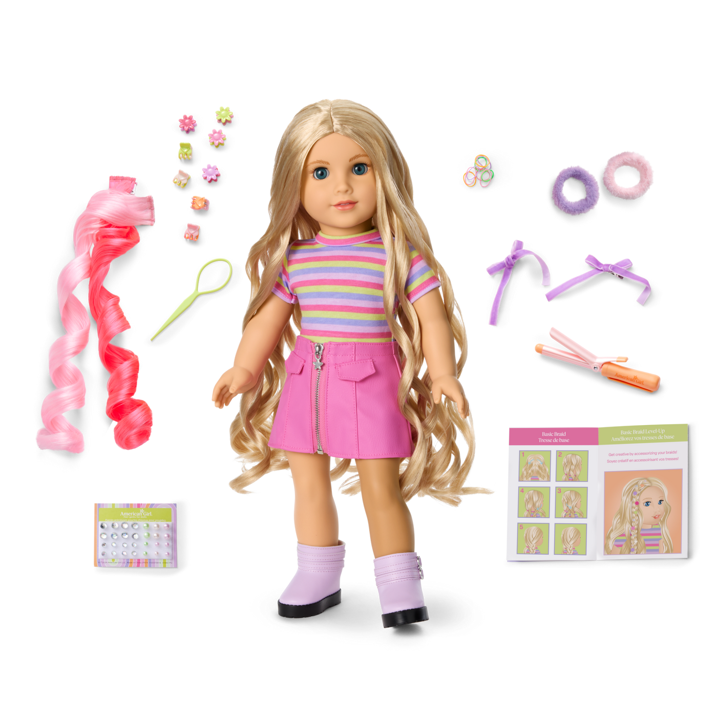 Long Hair Looks™ by Truly Me™ 18-inch Doll #133 & hair accessories C6