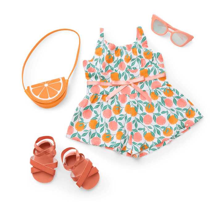 Orange You Glad It's Summer Outfit for 18-inch Dolls A8
